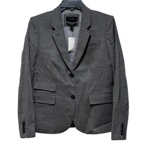 New J. Crew Schoolboy Blazer 6 Grey Gray Wool Preppy Career Office Jacket Academ